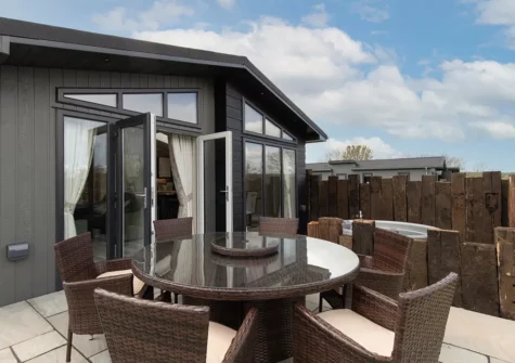 The terrace & alfresco dining area at Land Of My Fathers, Penally Grange, Penally