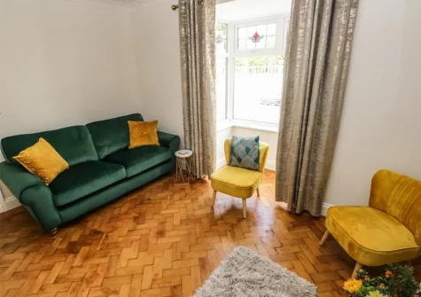 The living room at Larkhill, Tenby