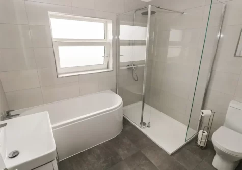 The bathroom at Larkhill, Tenby