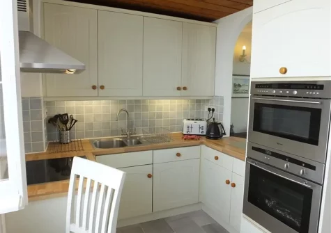 The kitchen at Laston House 2, Tenby