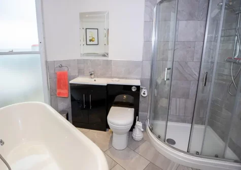 The bathroom at Laston House 2, Tenby