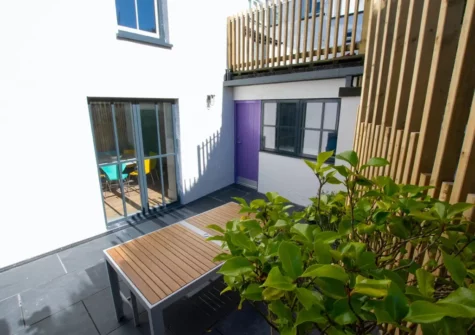 The patio & alfresco dining area at Laughing Seagull, Saundersfoot
