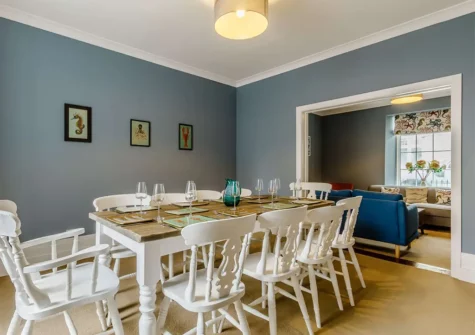 The dining room at Lavender Cottage, Tenby