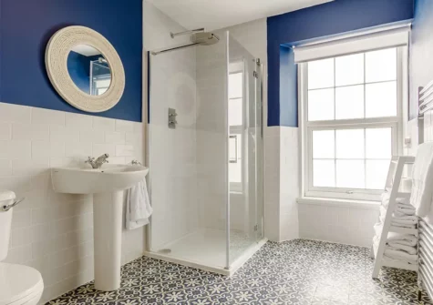 The shower room at Lavender Cottage, Tenby