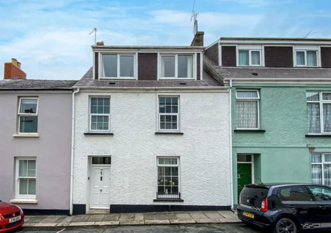 Outside Lavender Cottage, Tenby