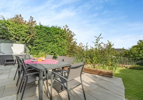 The patio & alfresco dining area at Lexden, Saundersfoot