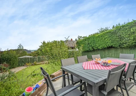 The patio & alfresco dining area at Lexden, Saundersfoot