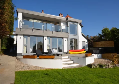 The patio & garden at Lexden, Saundersfoot