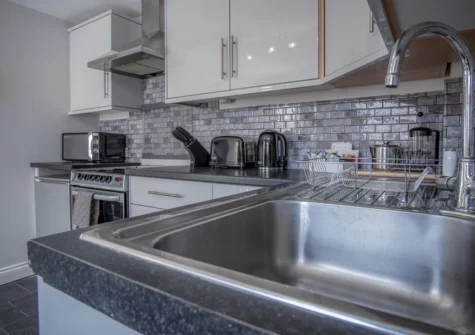 The kitchen at Lilac Cottage, Amroth