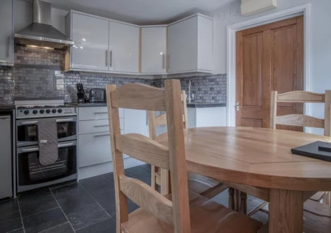 The dining area at Lilac Cottage, Amroth