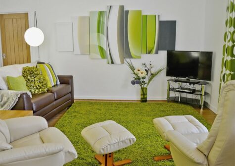 The living area at LLwynbedw, St Dogmaels