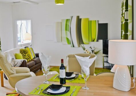The open plan living & dining area at LLwynbedw, St Dogmaels