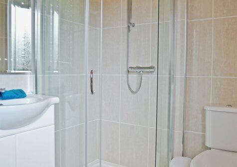 The shower room at LLwynbedw, St Dogmaels