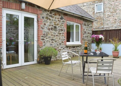 The decked patio at LLwynbedw, St Dogmaels