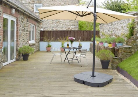 The decked patio at LLwynbedw, St Dogmaels