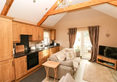 The living area & kitchen at Love Cottage, Redberth