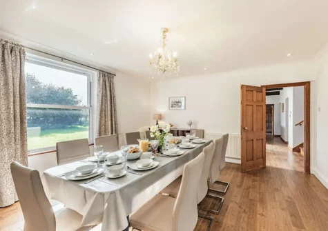 The dining room at Lower Nash Farmhouse, Lower Nash