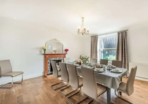 The dining room at Lower Nash Farmhouse, Lower Nash