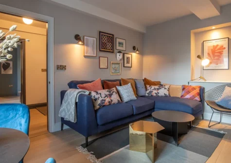 The living room at Major House, Newport