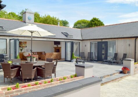 The patio at Manor Lodge Stables, Wiston