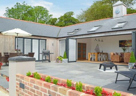 The patio at Manor Lodge Stables, Wiston