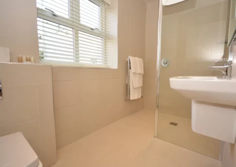 The en-suite shower room at Manx Shearwater, Saundersfoot