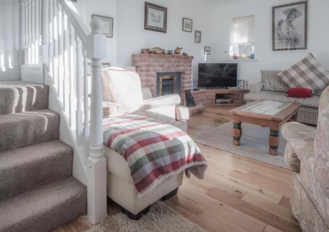 The living room at Maytree Cottage, Tenby