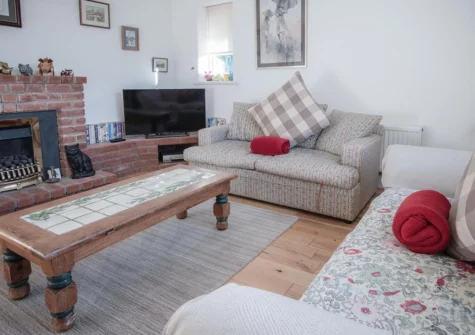 The living room at Maytree Cottage, Tenby