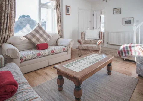 The living room at Maytree Cottage, Tenby