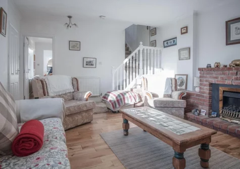 The living room at Maytree Cottage, Tenby