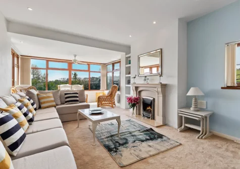 The living area at Meadow Farm, Tenby