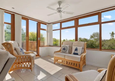 The living area at Meadow Farm, Tenby