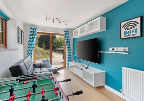 The games room at Meadwo Farm, Tenby
