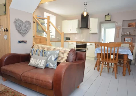The living area at Millbank Cottage, Llanstadwell
