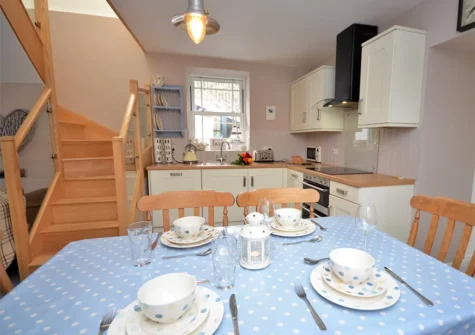 The dining area at Millbank Cottage, Llanstadwell