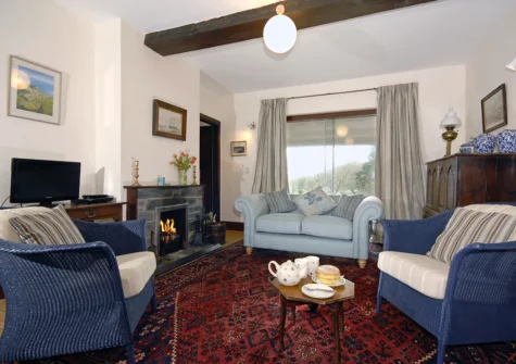 The living room at Monkstone View, Saundersfoot