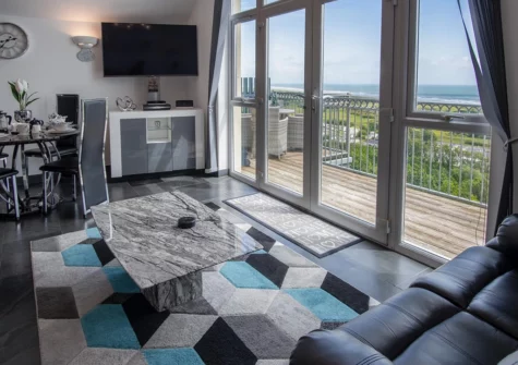 The living area at Nautilus, Pendine