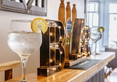 The living area at No Pennies, Tenby