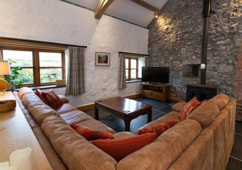 The living area at Orchard Barn, St Florence