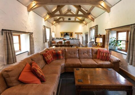 The living area at Orchard Barn, St Florence