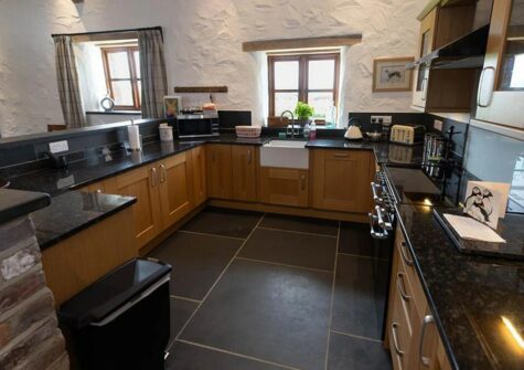The kitchen at Orchard Barn, St Florence