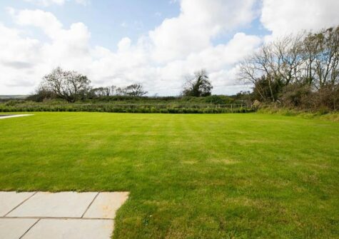 The large enclosed garden at Orchard Barn, St Florence