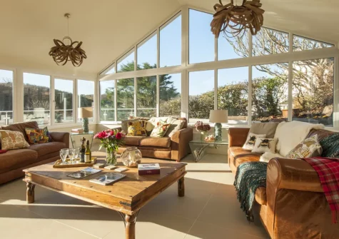 The living room at Oswald House, Little Haven