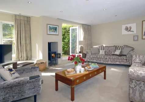 The sitting room at Oswald House, Little Haven