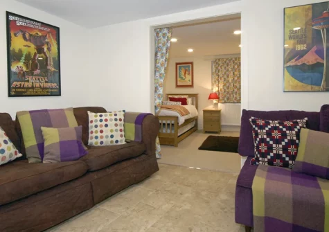 Lounge area of bedroom #5 at Oswald House, Little Haven