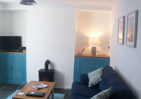 The living room at Pebble Cottage, Tenby