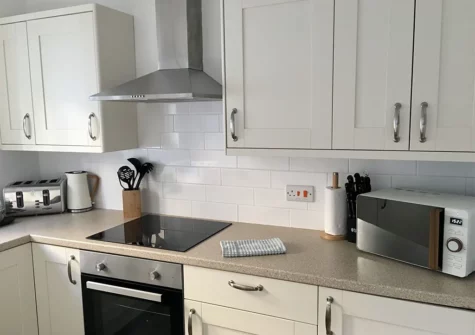 The kitchen at Pebble Cottage, Tenby