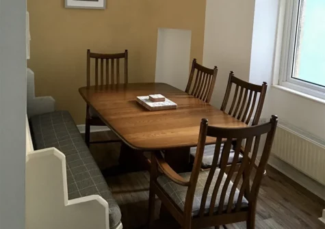 The dining room at Pebble Cottage, Tenby