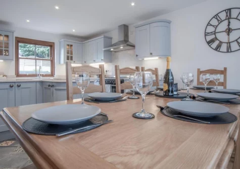 The dining area at Pendeilo Villa, Amroth