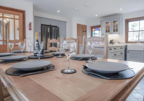The dining area at Pendeilo Villa, Amroth